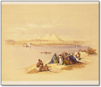 Drawing of the Pyramids