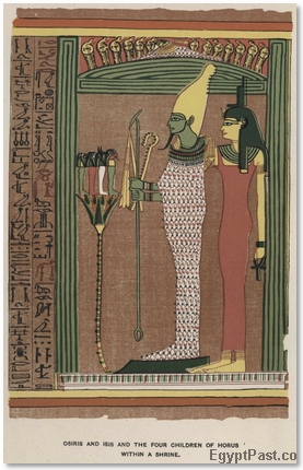 Osiris and Isis and the Four Children of Horus